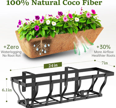 Deck/Railing Window Box Planter 24"L