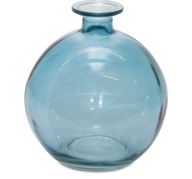 Melrose Blue Glass Vase 5.5"H - Vases Merchandise