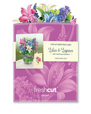 Mini Lillies & Lupines Pop-Up Greeting Card