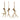 Melrose resin antler ornament set of 3, tan/beige, 5-inch tall