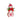 Melrose resin snowman figurine ornament with red hat and scarf, white pom-pom, greenery, and red bow