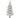 Resin brown-cream tree ornament with stacked scalloped discs and jute hanger