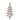 Resin brown-cream tree ornament with stacked scalloped discs and jute hanger