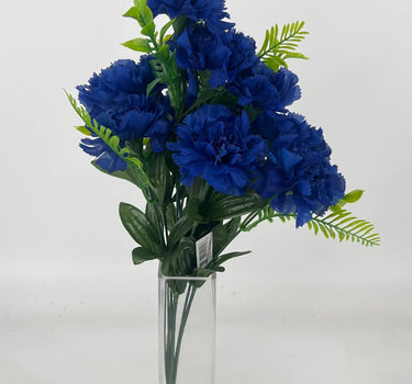 Fortune Carnation Bush Blue 18” - Silk