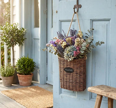Hanging Welcome Basket 14" x 15"
