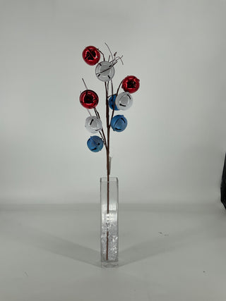 Red White, and Blue Americana Bells Spray 25.5"
