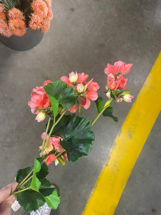 Real Touch Geranium Spray Coral 26"