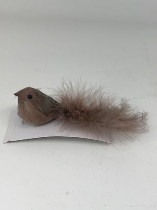Feather Bird w/ Clip 6”L