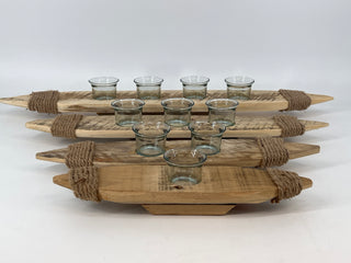 Wood Boat Tea Light XL 27”