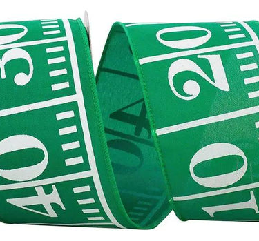 Reliant Football Field Wired Edge Ribbon Green 2.5"W x 10yd - Uncategorized Ribbon