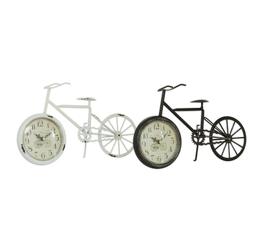Metal Bike Table Clock (2 Asst) 12"W x 8"H