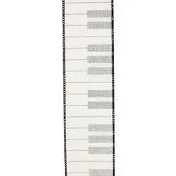 Reliant Piano Keys Linen Wired Edge Ribbon Ivory 2 1/2" 10 Yds - Ribbons & Trim Ribbon