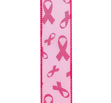 Reliant Breast Cancer Awareness Wired Ribbon 1.5" x 20 Yd - Ribbons & Trim Ribbon