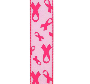 Reliant Breast Cancer Awareness Wired Ribbon 1.5" x 20 Yd - Ribbons & Trim Ribbon