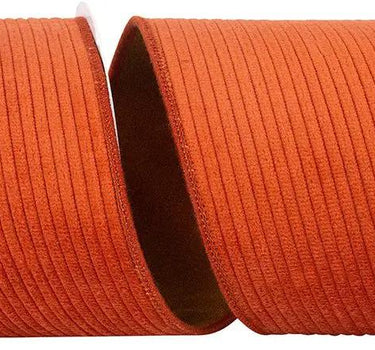 Reliant Corduroy Mesh-Backed Wired Ribbon Burnt Sienna 4" x 5 Yd - Ribbons & Trim Ribbon