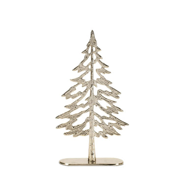 Gold metal Christmas tree sculpture by Melrose, decorative home decor piece.
