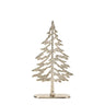Gold metal Christmas tree sculpture by Melrose, decorative home decor piece.