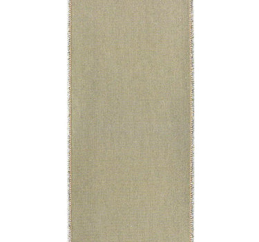 Reliant Filigree Crest Glitter Velvet Backed Wired Edge Ribbon Slate 4" 5 Yds - Ribbons & Trim Ribbon