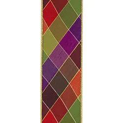 Reliant Diamond Jewel Tone Deluxe Metallic Backed Wired Edge Ribbon 2.5"W x 5yd - Ribbons & Trim Ribbon