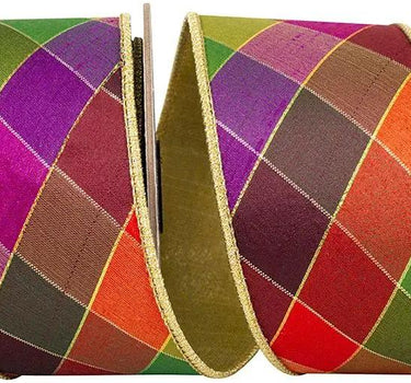 Reliant Diamond Jewel Tone Deluxe Metallic Backed Wired Edge Ribbon 2.5"W x 5yd - Ribbons & Trim Ribbon
