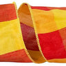 Reliant Jumbo Check Sunset Tonal Dupioni Basic Wired Edge Ribbon 4"W x 5yd - Ribbons & Trim Ribbon