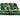 Emerald/Gold Glitter "Merry Christmas"  Dupioni Wired Ribbon 4"W x 5yd