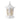 Melrose lit snowy wood lantern with snowflake cutouts, white finish, 14”H (USB)