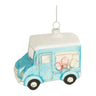 Melrose Ice Cream Truck Ornament 4"H Glass - Holiday Ornaments Merchandise