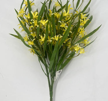 Le Fleur Mini Lily Bush 21" Yellow - Uncategorized Silk