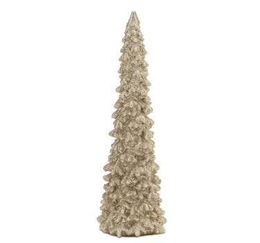 Resin GoldTree tree sculpture, gold glitter finish