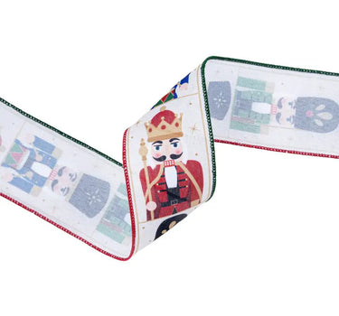 La Ribbons Wired Ribbon Nutcracker 2 1/2 x 10Yd - Velvet Ribbons Ribbon