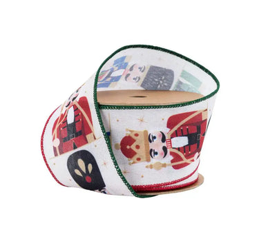 La Ribbons Wired Ribbon Nutcracker 2 1/2 x 10Yd - Velvet Ribbons Ribbon