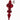Supreme Glass Finial Ornament Red 12" - Holiday Ornaments Merchandise