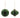 Green paper ornament set of 2 by Melrose on gold strings