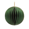 Green paper ornament by Melrose with gold trim for holiday decor.