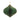 Green paper ornament with gold lines, hanging from a gold cord.