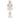 Nutcracker figurine, white resin with gold accents, 11 inches tall.