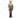 Resin Green-Red Soldier Nutcracker Figurine by Melrose, 7.75in tall.