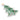 Ceramic tree-shaped trinket dish with green leafy pattern and yellow star on top