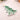 Ceramic Tree Trinket Dish by Melrose, green with leafy pattern and yellow star, 5.75 in long