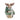 Resin sage moose/bird ornament, 3-inch hanging figurine with green tree accents