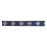 Ribbon Melrose navy and gold snowflake wired polyester, 1.5in x 5yds