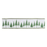 Melrose Green/White Ribbon w/ Trees 2.5" x 5yd Wired Polyester - Ribbons & Trim Ribbon
