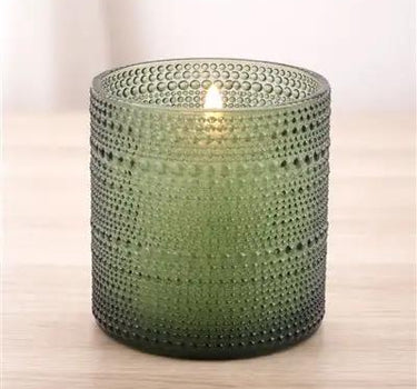 Green LED Votive Candle 3.5"D x 4"H