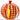 Metal leaf-cutout pumpkin with LED candle, orange metal decor, set of two, 10 in tall by Special T