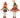 Plush scarecrow shelf sitter set of 2, 15H, Special T merchandise, orange hats, leaf-pattern outfits