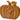 Wood flat pumpkin with tag by Special T; natural wood finish, 8.5 inches tall.