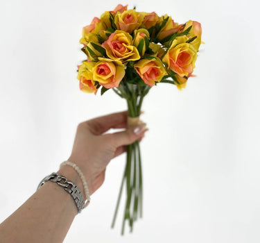 Le Fleur Rose Bundle Yellow 12" - Uncategorized Silk