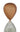 A&B Ribbed Copper-Grey 45-Minute Hourglass 3.5" x 10" - Merchandise
