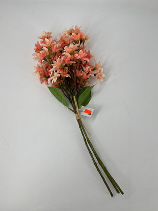 Cluster Mini Flower Bundle (x3) Coral 18"